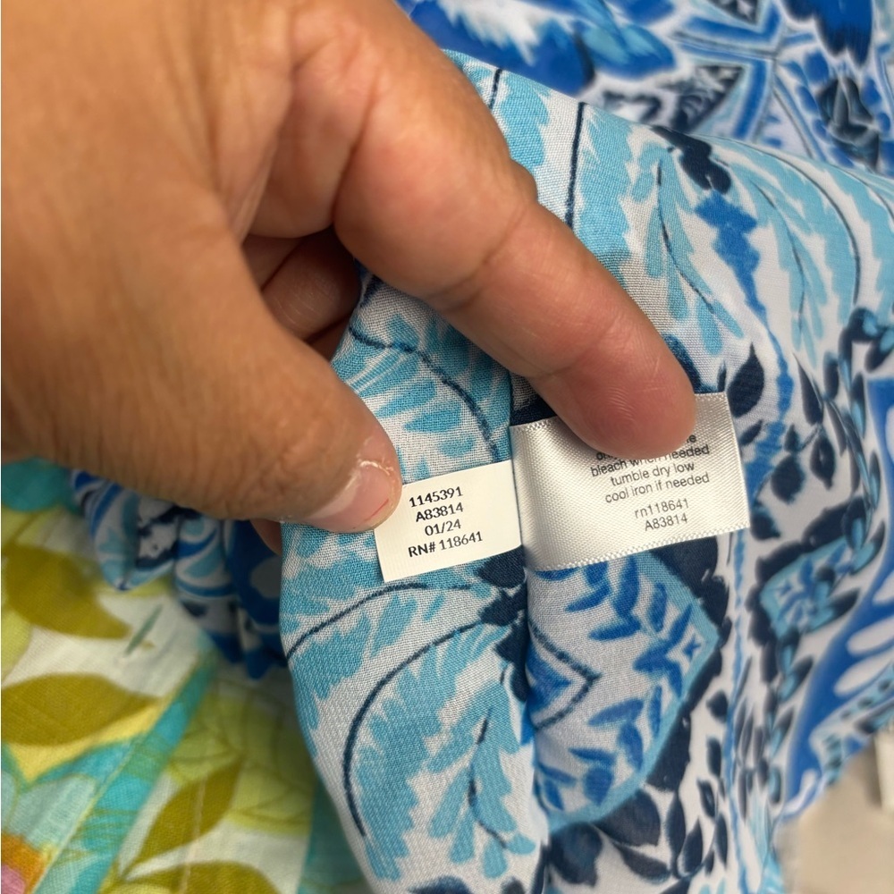 Lane Bryant Blue Patterned Swim Cover-Up - Picture 7 of 7